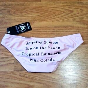 Wild Fox Pink Morning Sunrise Run on the Beach Pina Colorado Bikini Bottom Sz XS